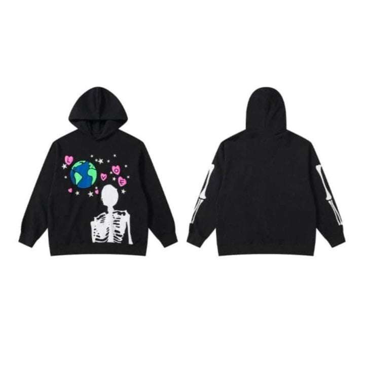 Skull World Love Hoodie