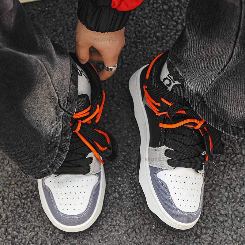 Premium Neon Clash Sneakers