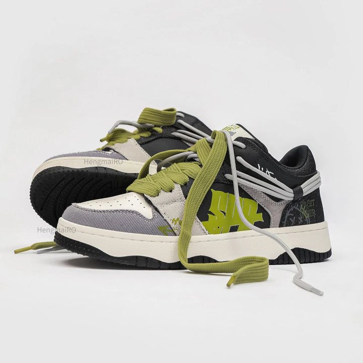 Premium Neon Clash Sneakers