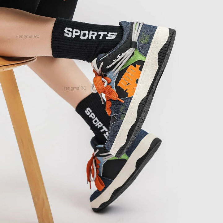Premium Neon Clash Sneakers