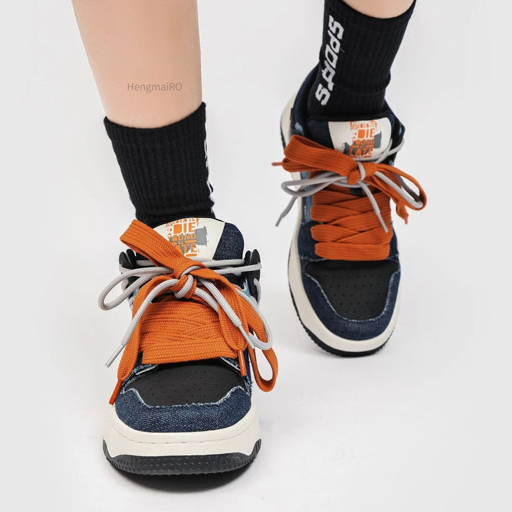 Premium Neon Clash Sneakers