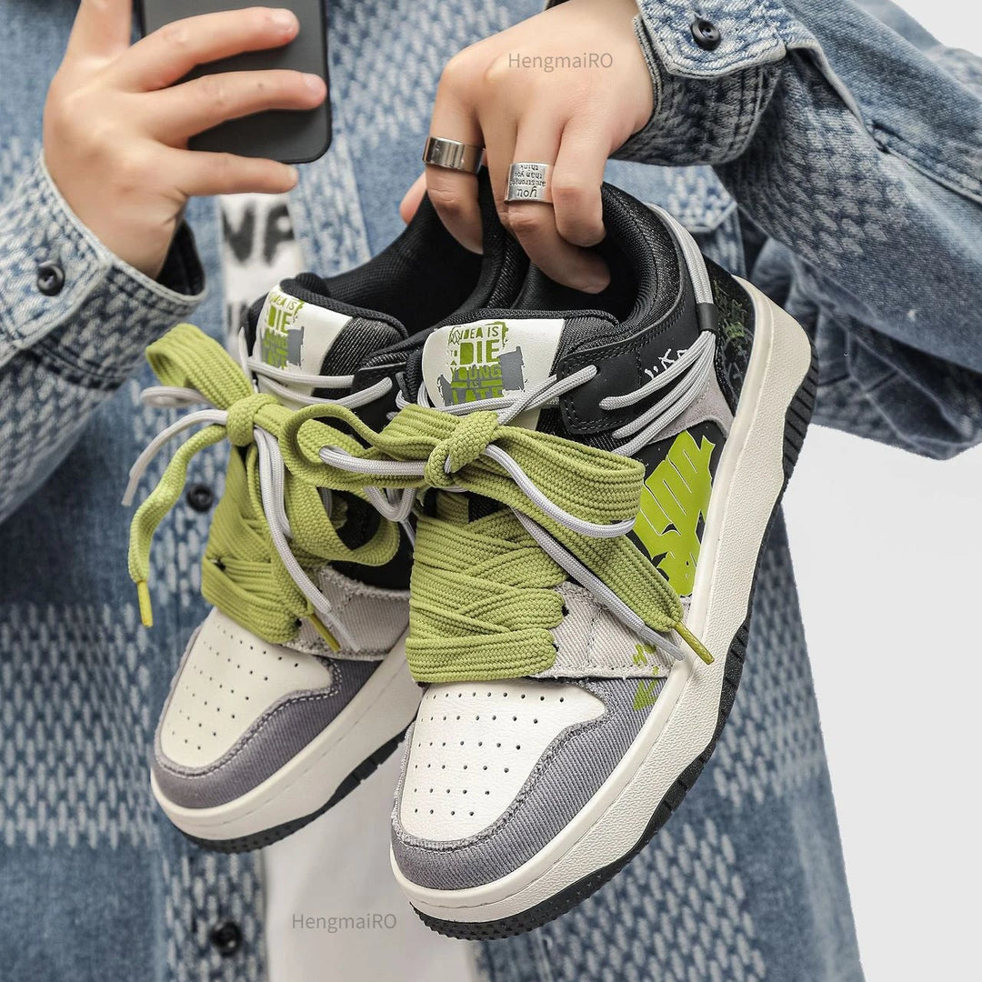Premium Neon Clash Sneakers