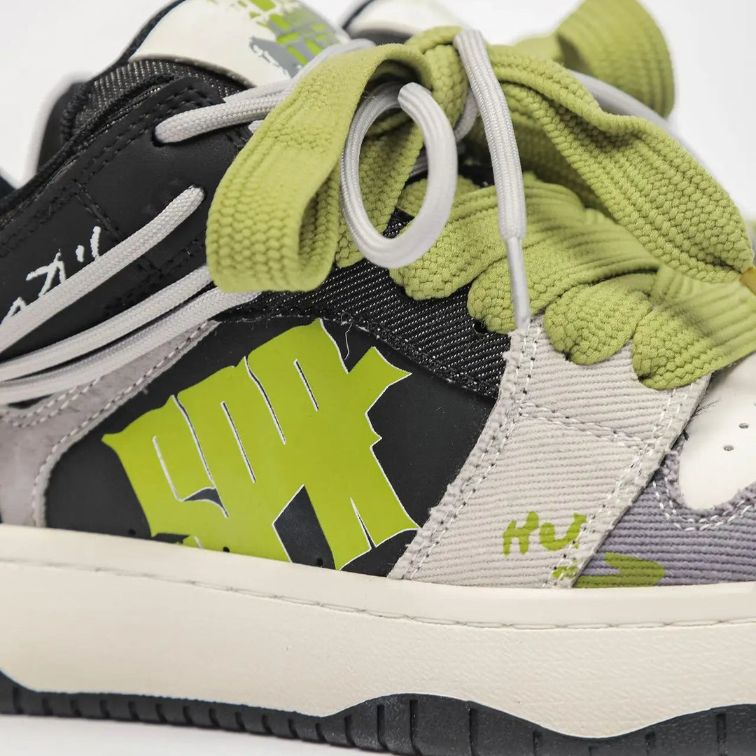 Premium Neon Clash Sneakers