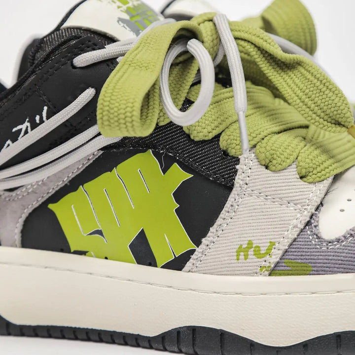 Premium Neon Clash Sneakers