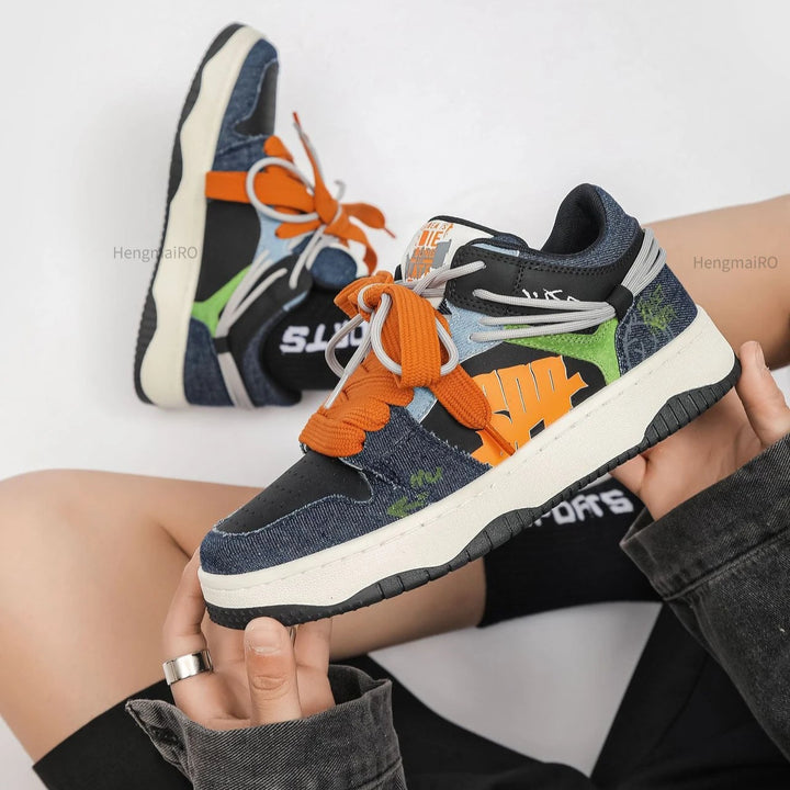 Premium Neon Clash Sneakers
