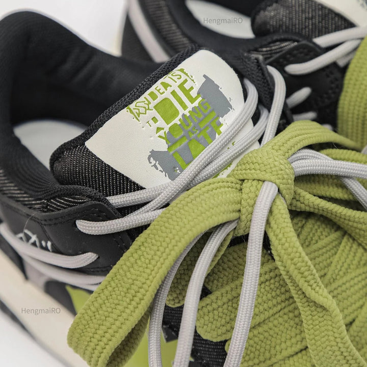 Premium Neon Clash Sneakers