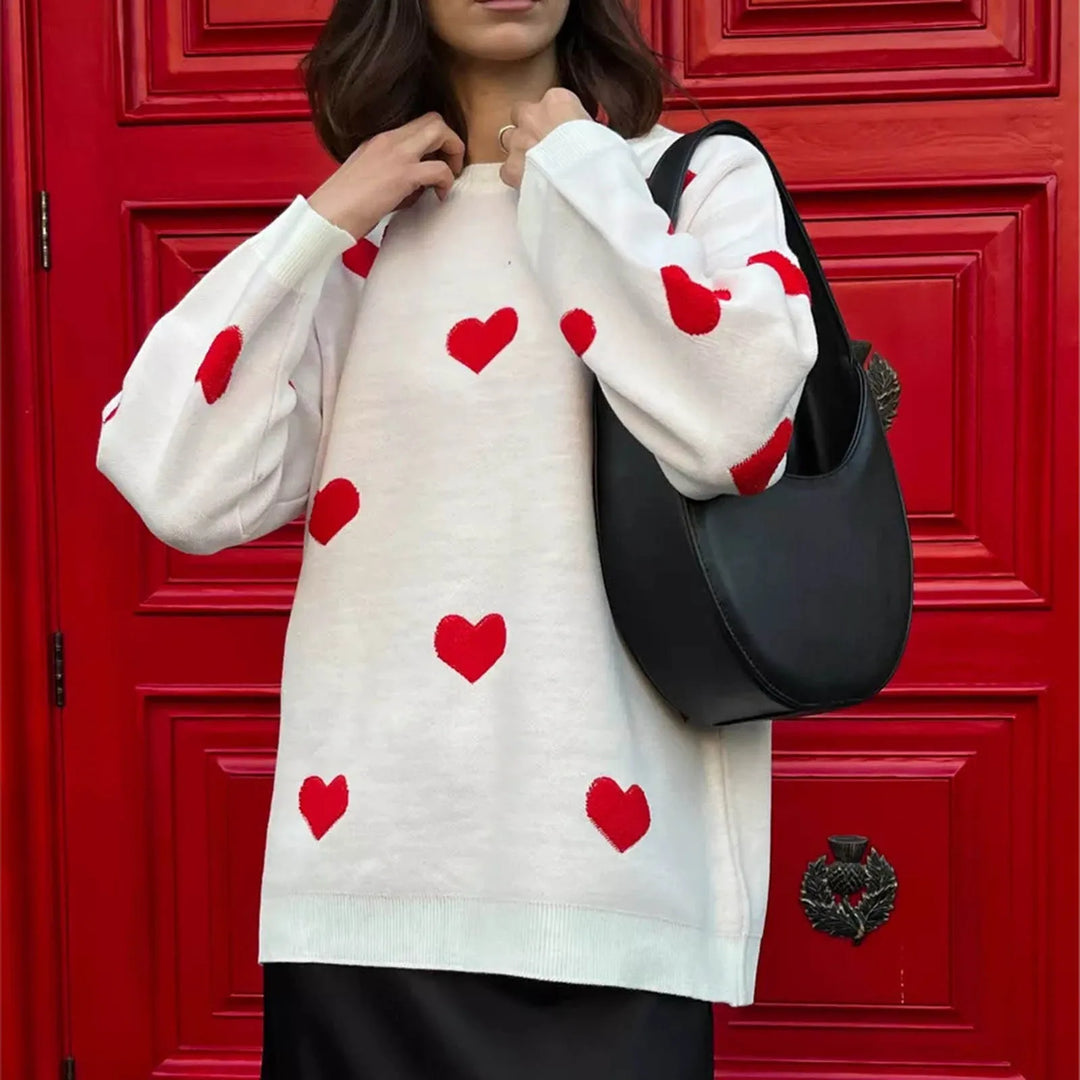 New Cute Heart Sweater