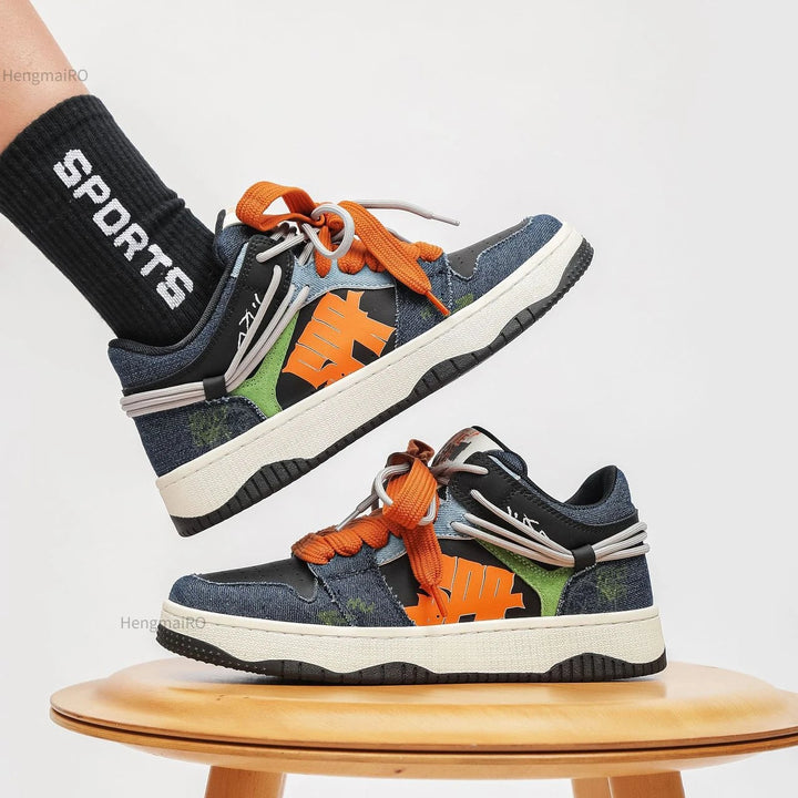 Premium Neon Clash Sneakers