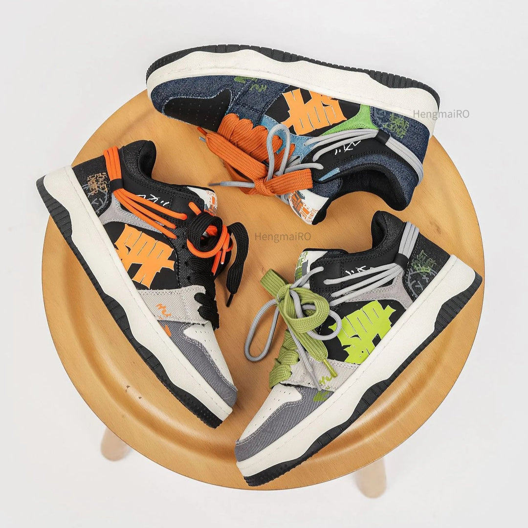 Premium Neon Clash Sneakers