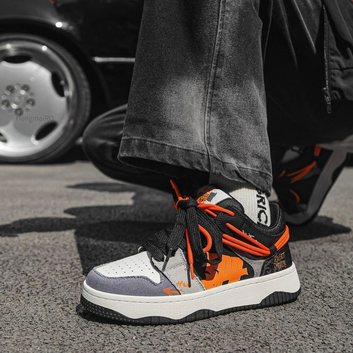 Premium Neon Clash Sneakers