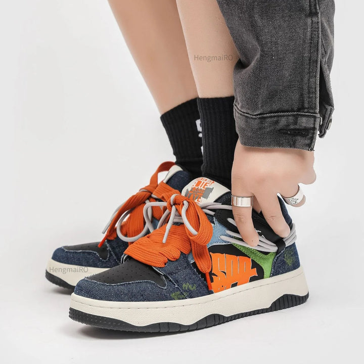 Premium Neon Clash Sneakers