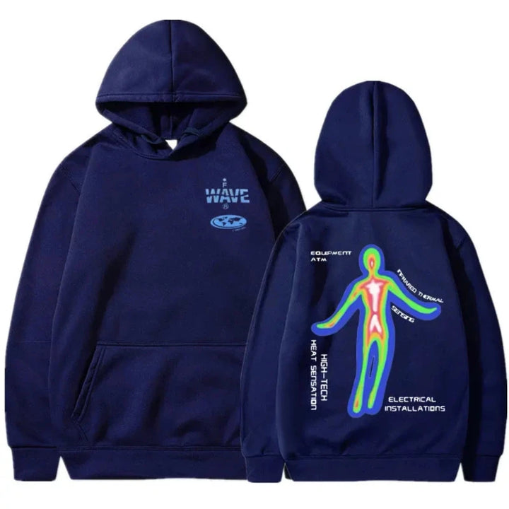 Icy Minded. A stylish blue hoodie