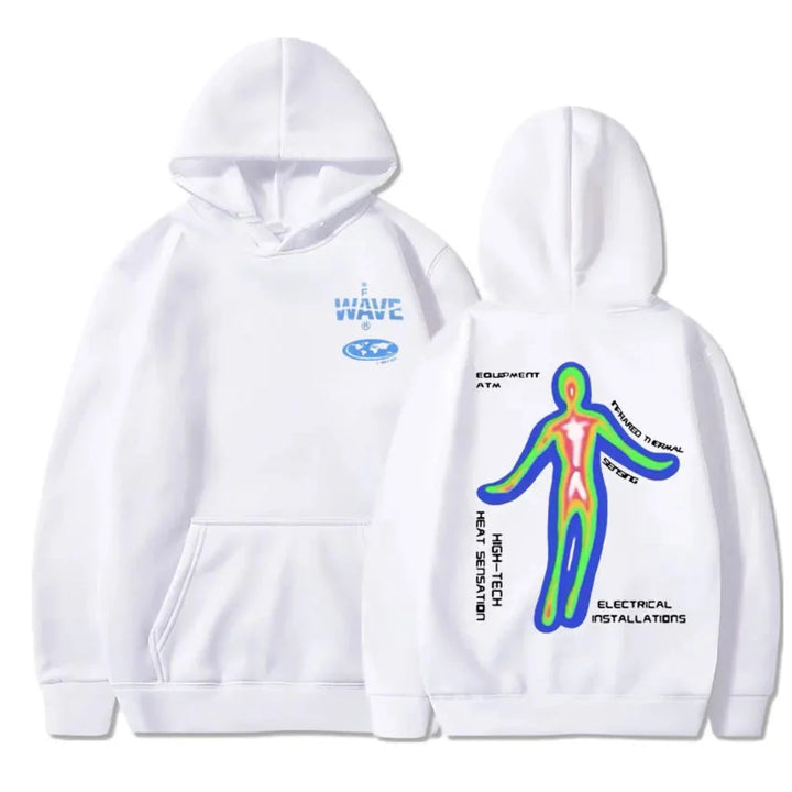 Icy Minded. A cozy white hoodie