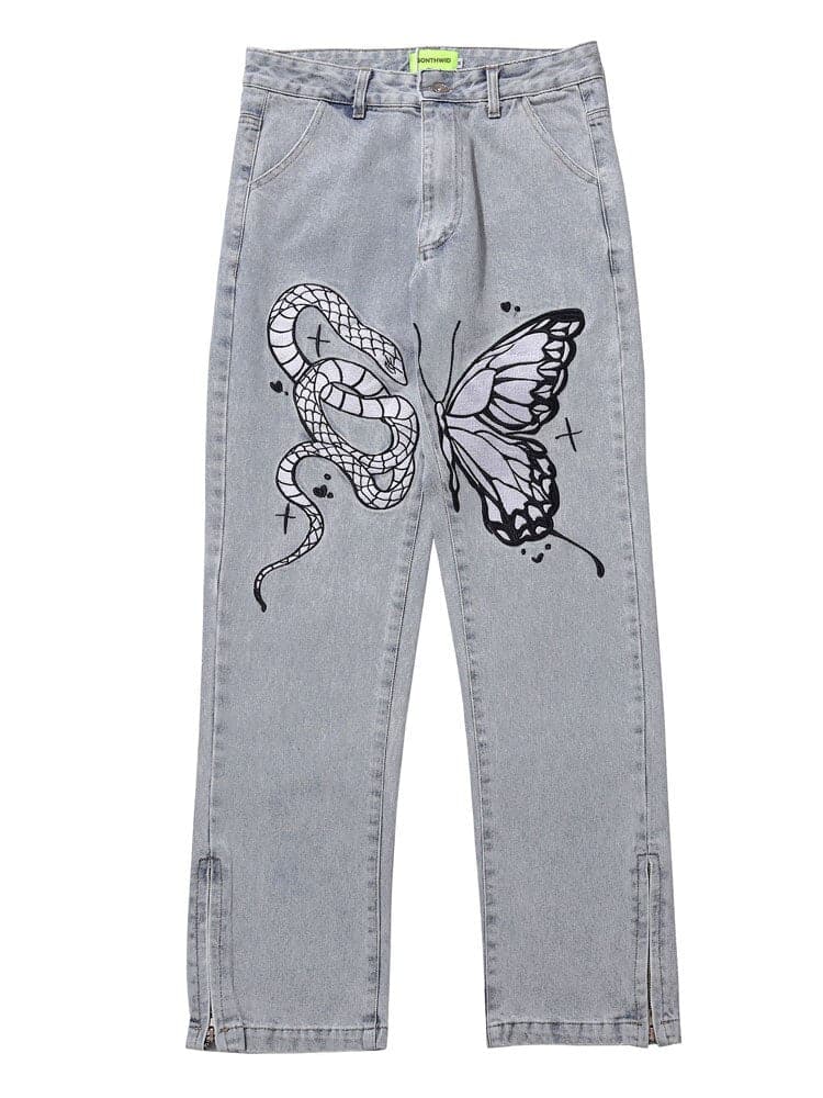 Butterfly and Snake Jeans