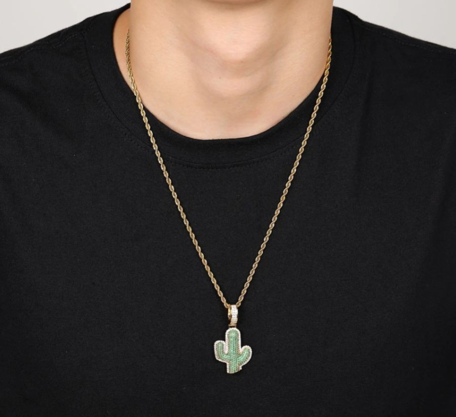 Cactus Pendant and Necklace
