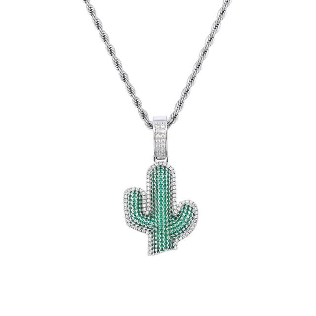 Cactus Pendant and Necklace