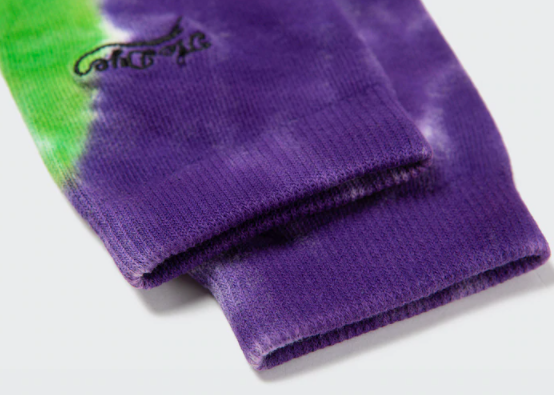 Tie Dye Embroidered Socks