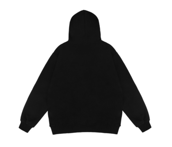 Icy Minded. Back black hoodie