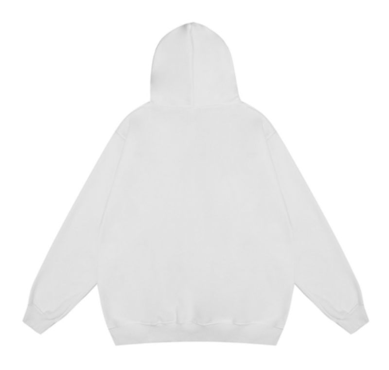 Icy Minded. Back white hoodie